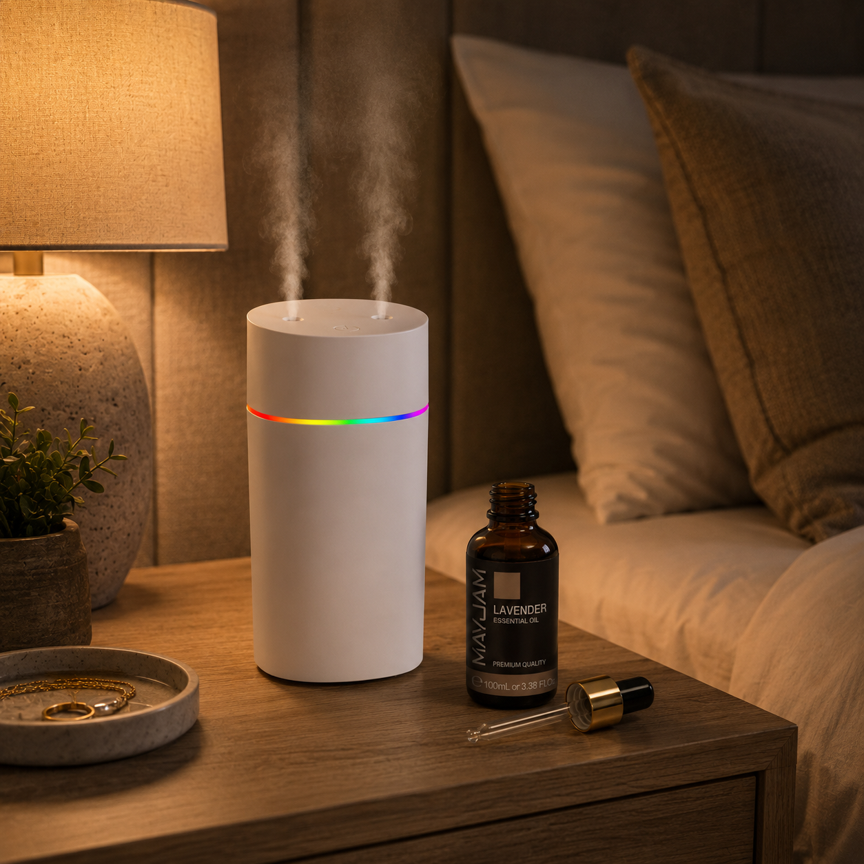 Colour Changing Sleep Mist Aroma Diffuser dual spray lavender essential oil