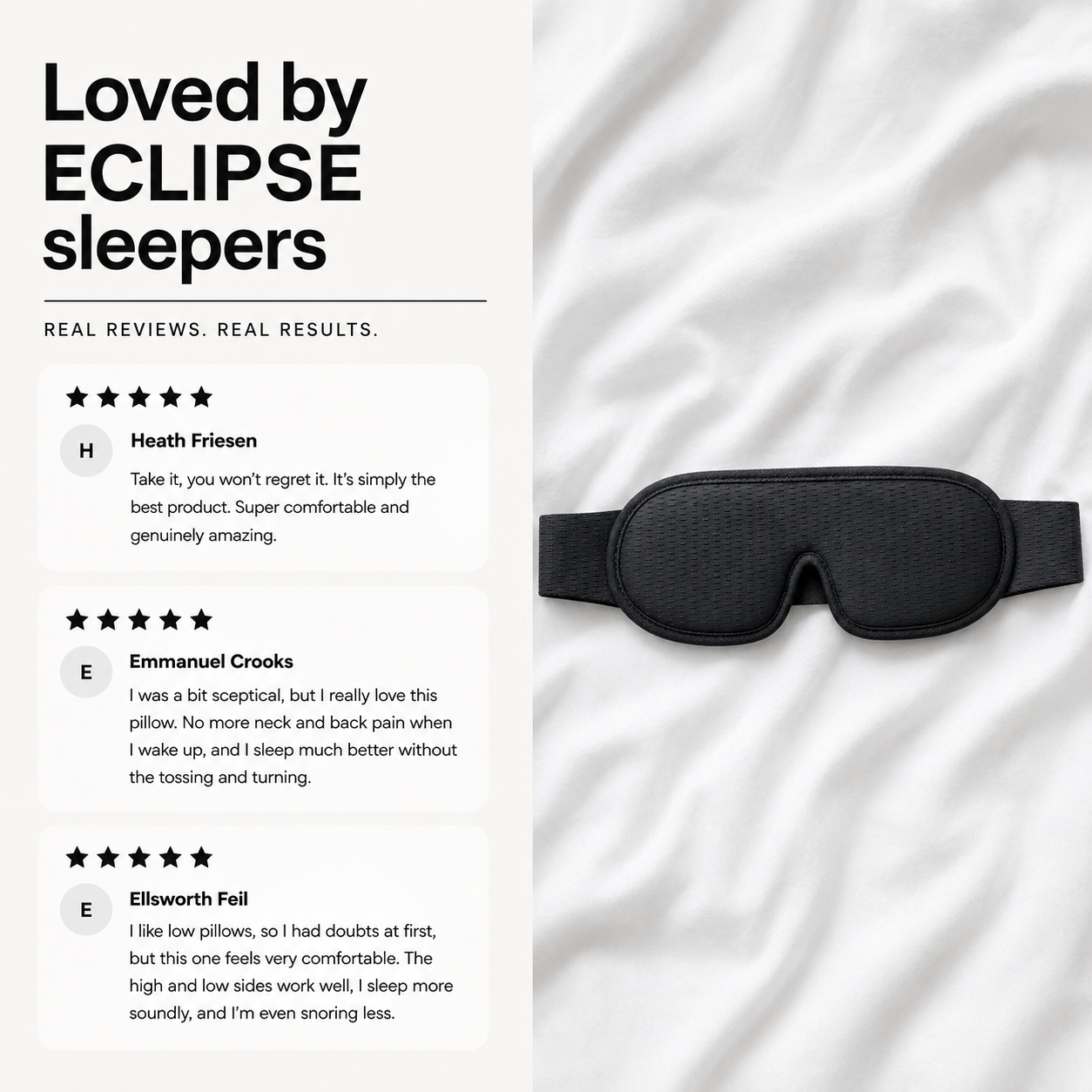Eclipse sleep mask for better sleep 100% blackout dozura vs other masks