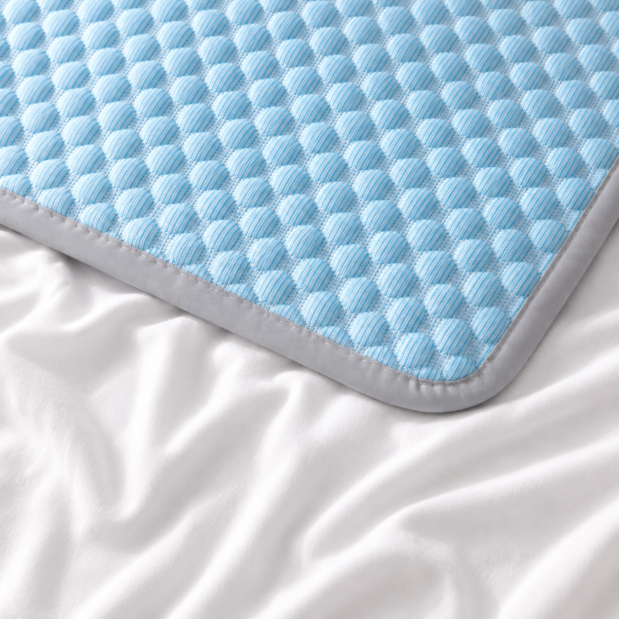 Everyday Cooling Comfort Pillow Case blue soft honeycomb