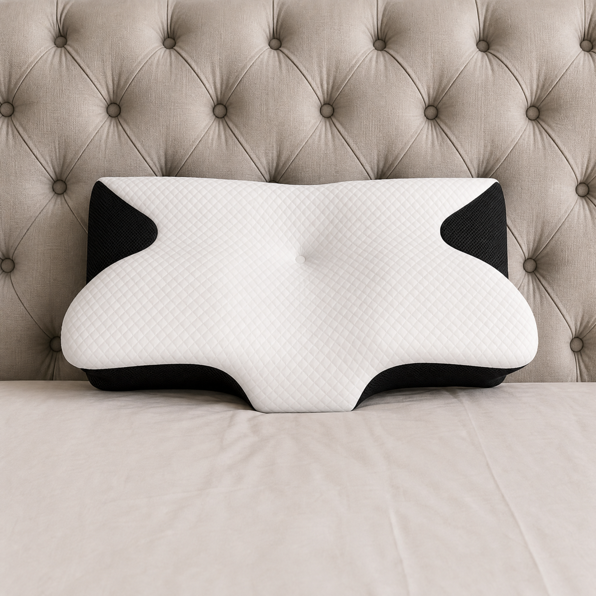 Premium ergonomic memory foam pillow for better sleep, wake up more refreshed