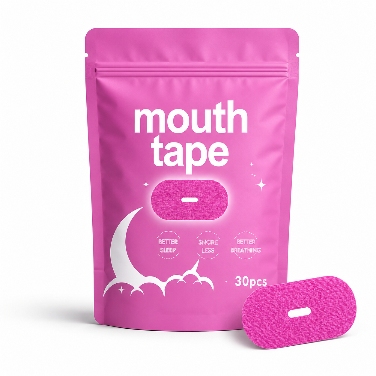Premium sleep mouth tape for better breathing Pink