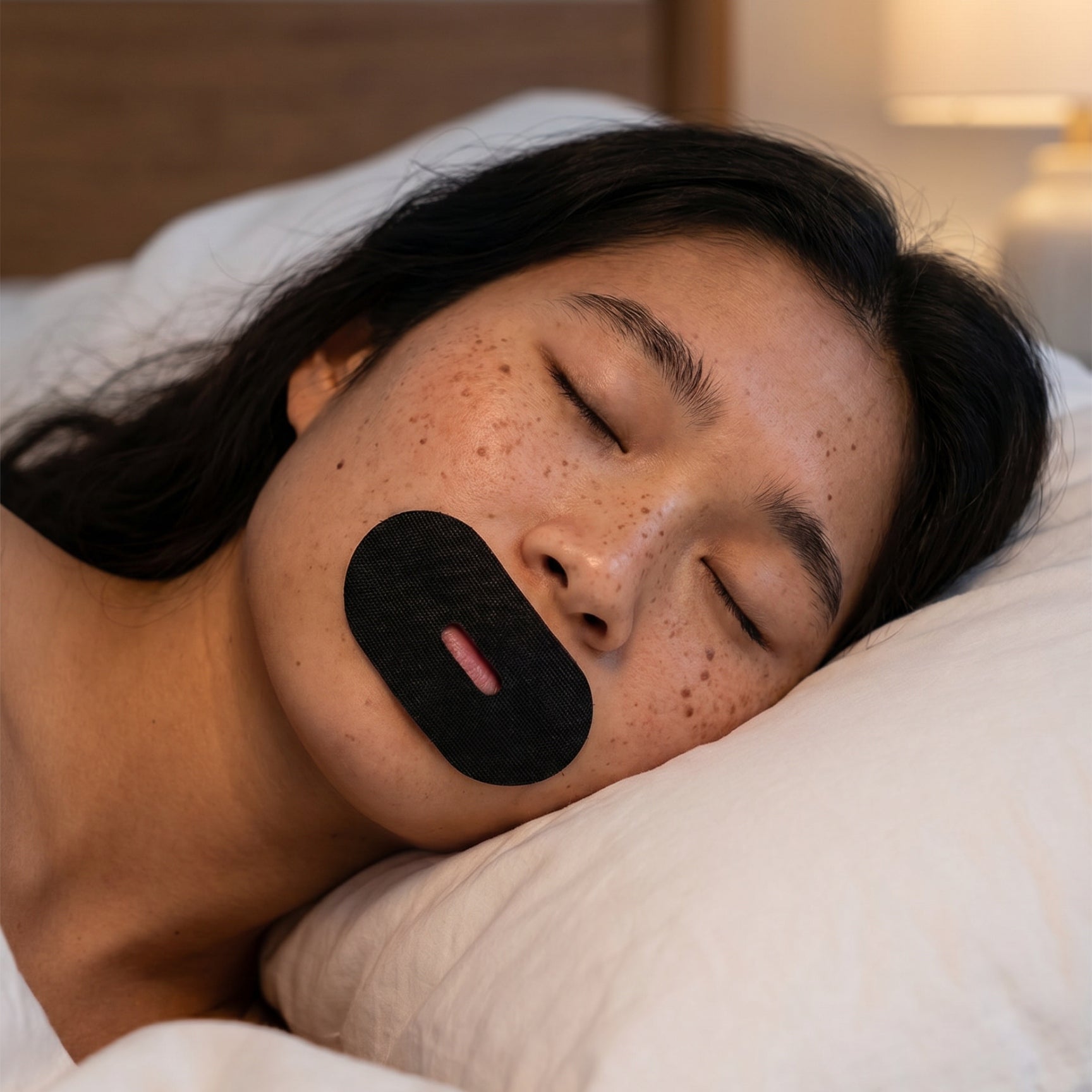 Premium sleep mouth tape for better breathing lady