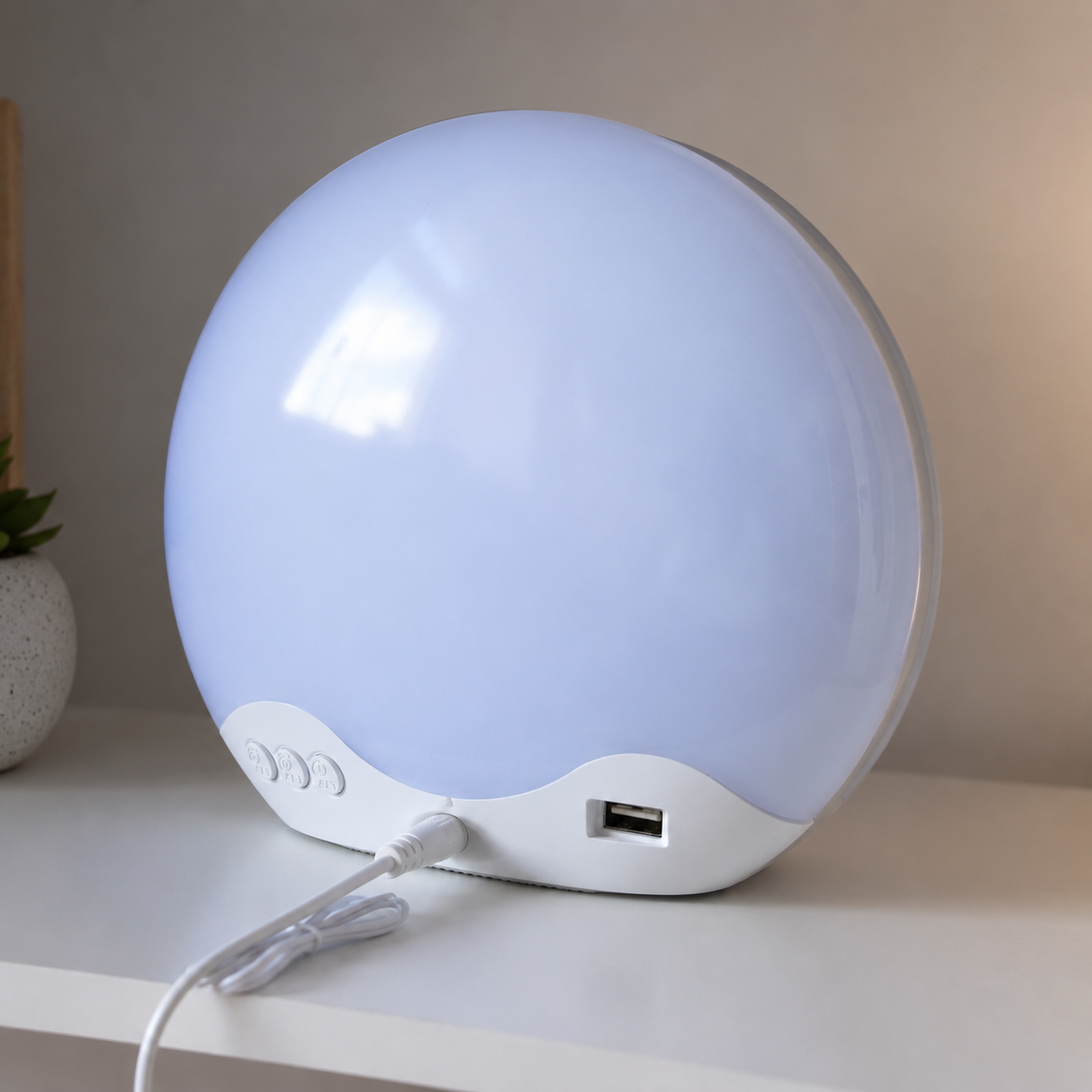 Dozura Sunrise Globe Lamp Alarm Clock charging lumie