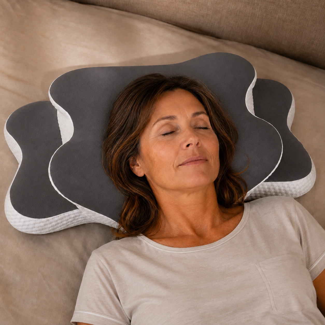 Dozura cloud luxe luxury ergonomic memory foam pillow for better sleep