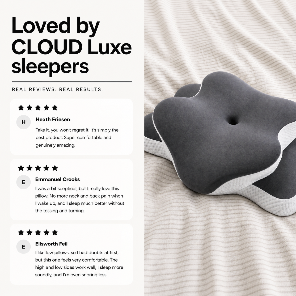 Dozura cloud luxe pillow vs other ergonomic pillows