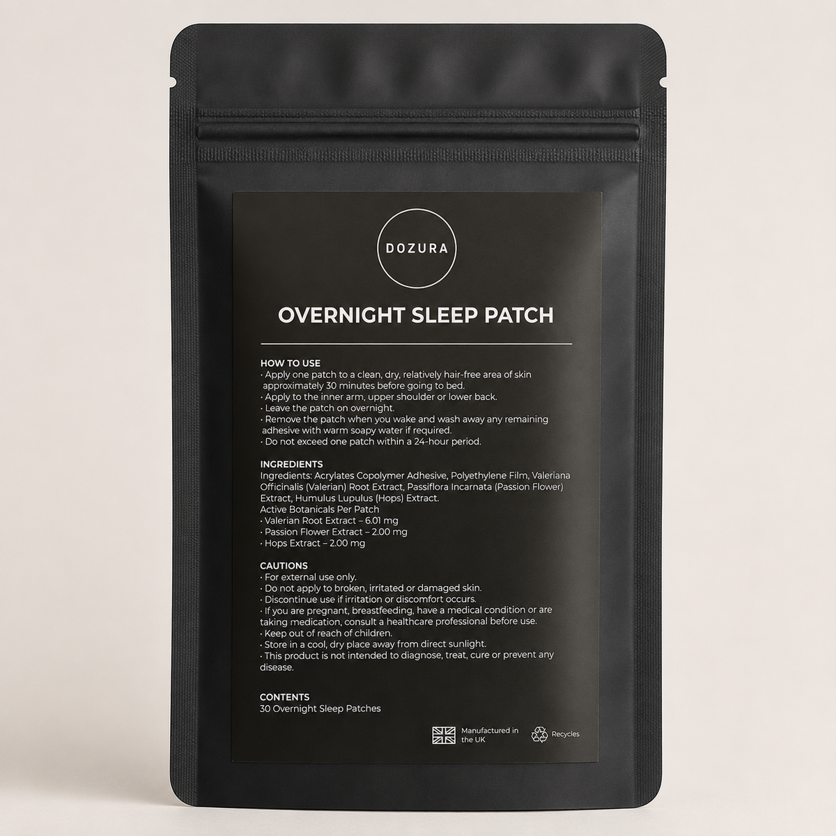 Dozura overnight sleep patch for better sleep and relaxation