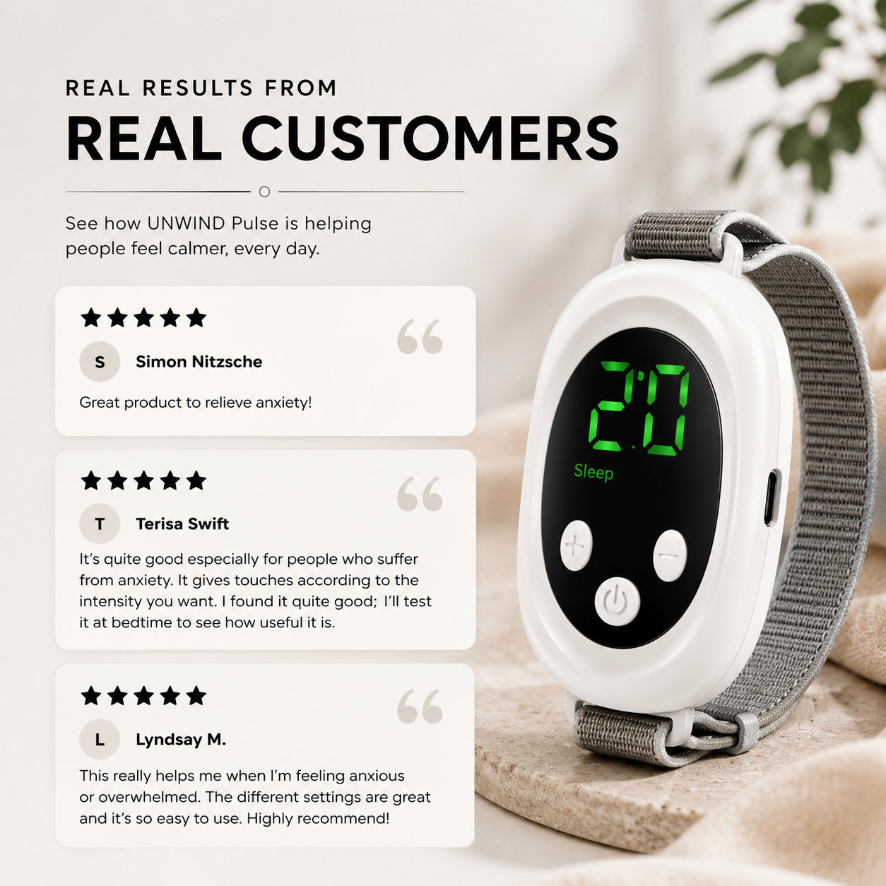 Dozura pulse handheld relaxation device for better sleep and anxiety