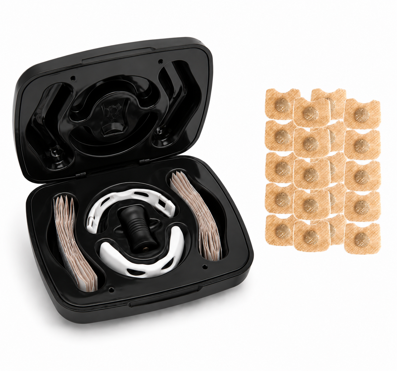 Magnetic Black Nasal Breathing Kit for Better Sleep 