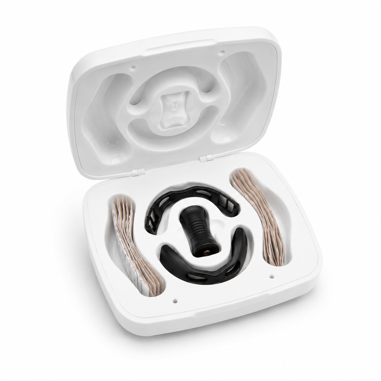 White magnetic nasal breathing kit to help breathe better 