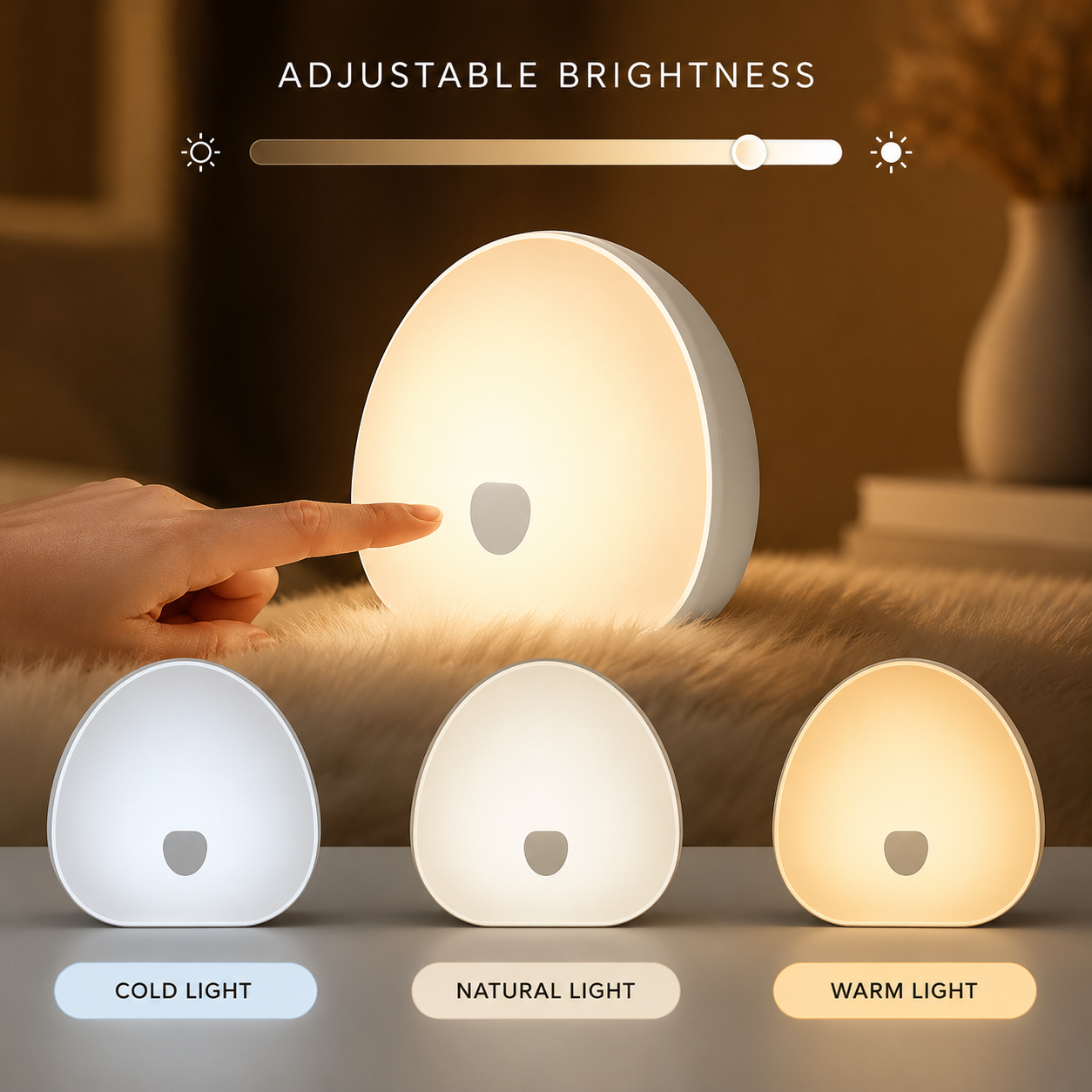 White noise night light pod colour changing natural warm cold light