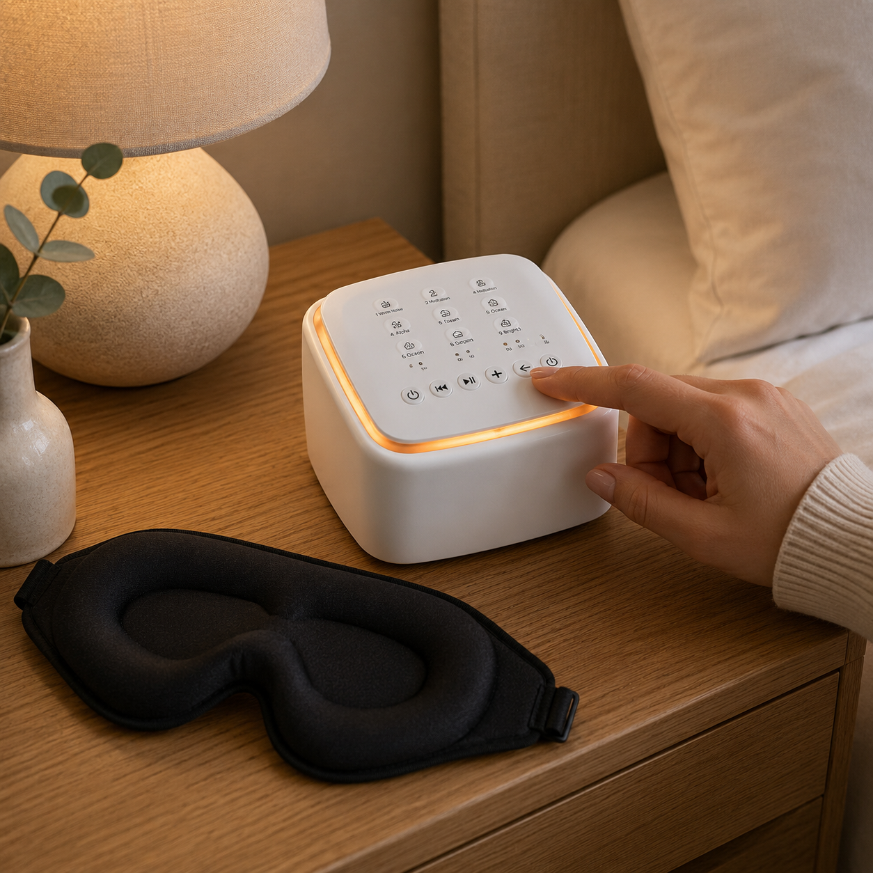 Premium White noise sleep machine Charging USB C bedside