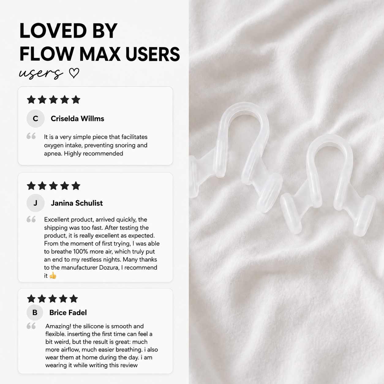 dozura flow max nasal dilator for better breathing and maximum airflow