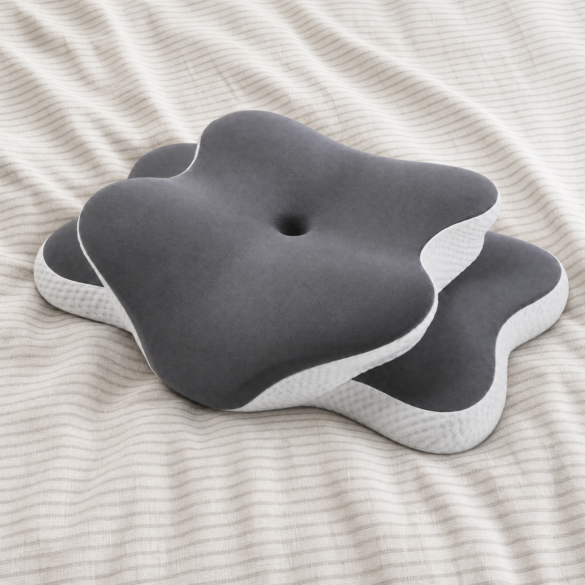 premium ergonomic memory foam pillow for back side and front sleepers